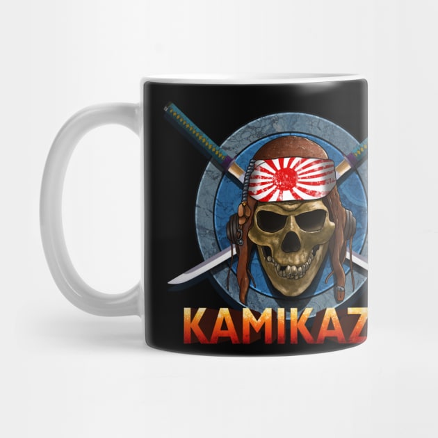 KAMIKAZE FIGHTER PILOT SKULL by TWOintoA